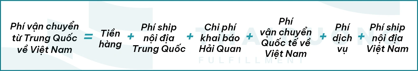 Công thức tính phí vận chuyển từ Trung Quốc về Việt Nam 