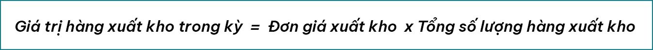 Giá trị hàng xuất kho tính theo phương pháp bình quân gia quyền cả kỳ dự trữ