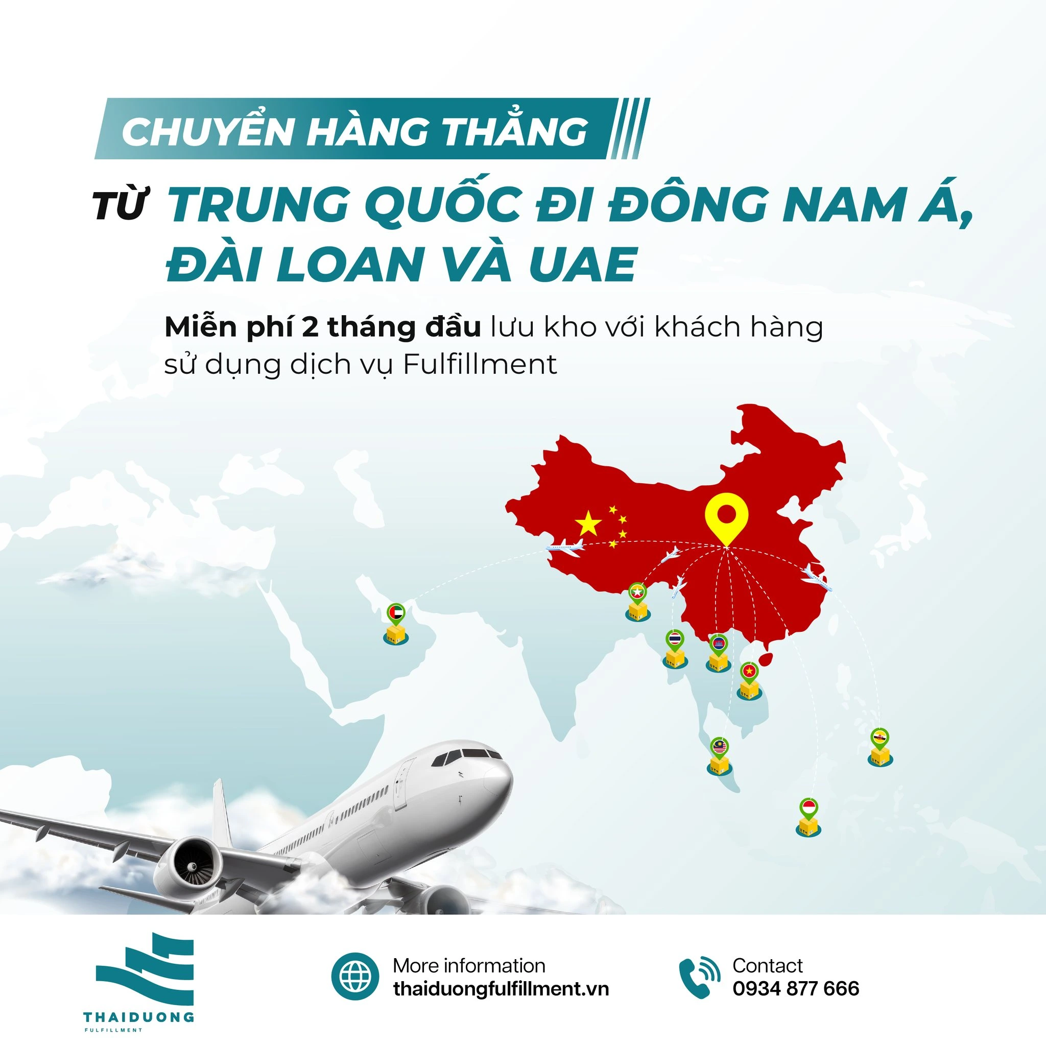 Thái Dương chuyển hàng trực tiếp từ Trung Quốc đến Việt Nam và các nước Đông Nam Á