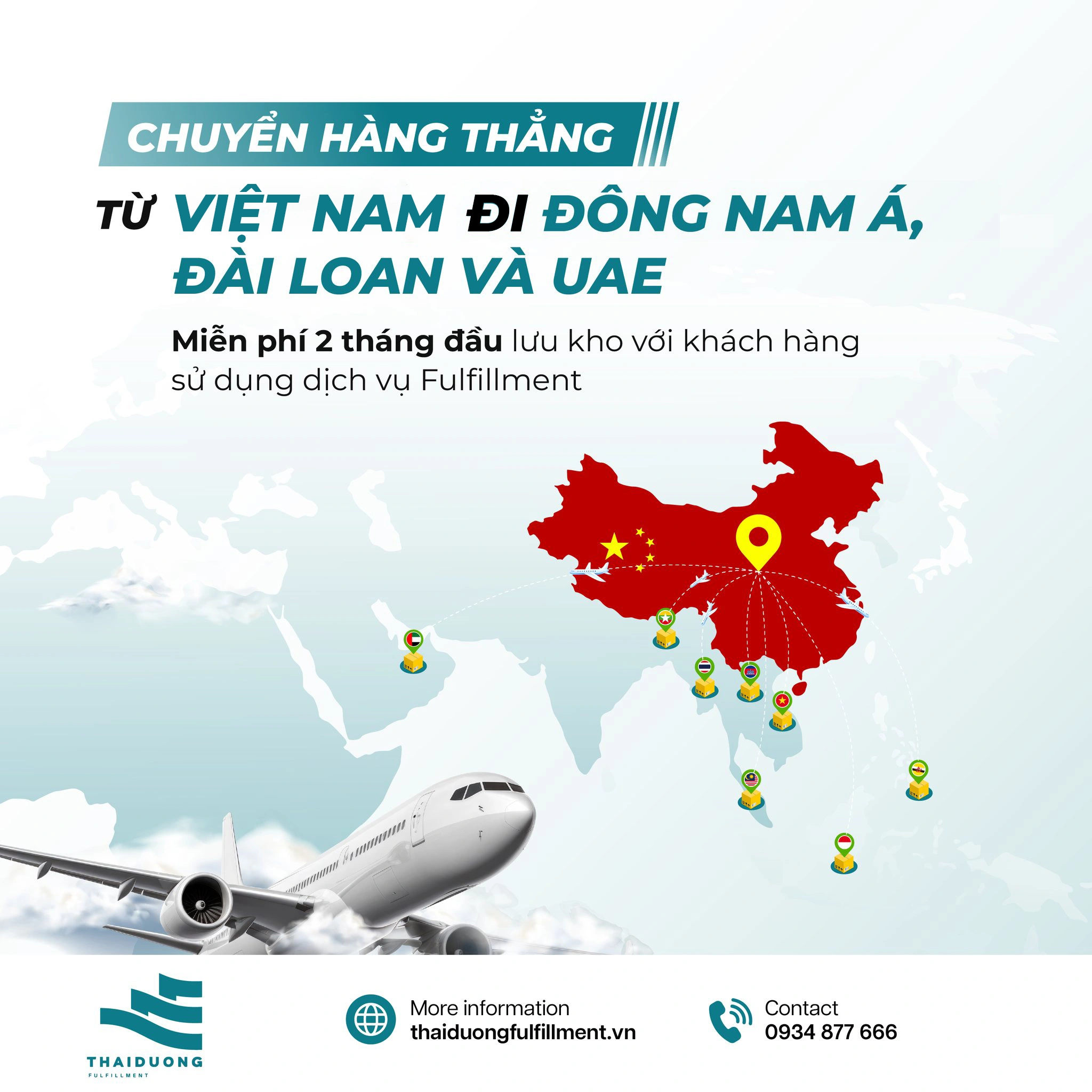 Thái Dương Fulfillment chuyển hàng thẳng từ Việt Nam đi Đông Nam Á