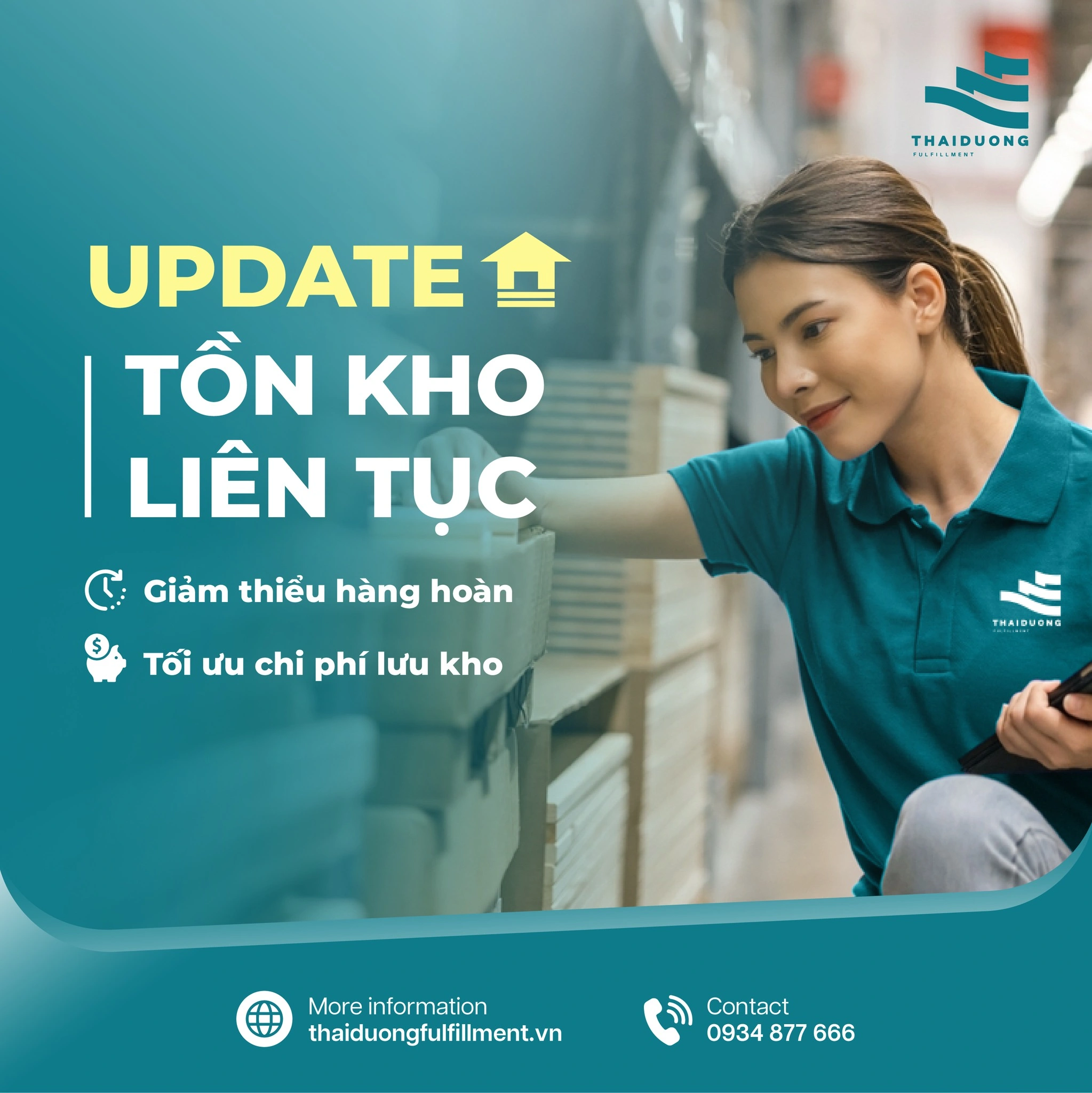 Thái Dương theo dõi và cập nhật tồn kho liên tục