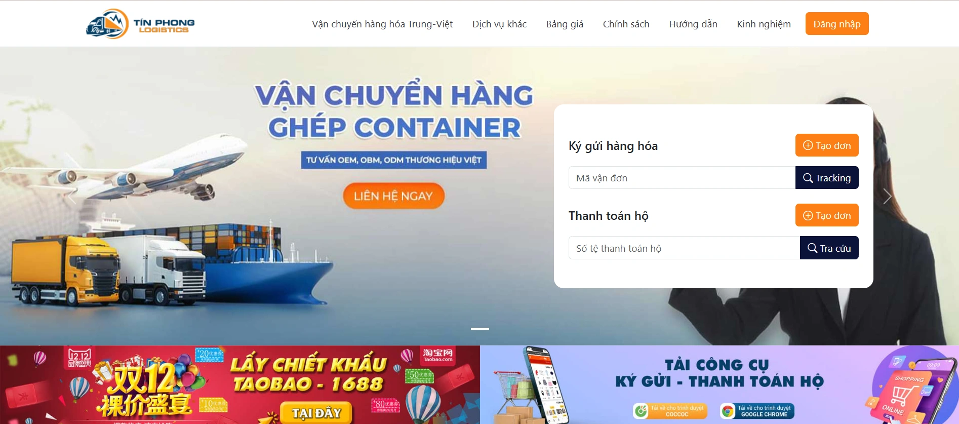 Tín Phong - Đơn vị vận chuyển từ Trung Quốc về Việt Nam uy tín