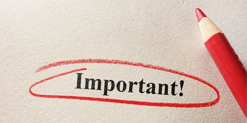 Một số lưu ý quan trọng