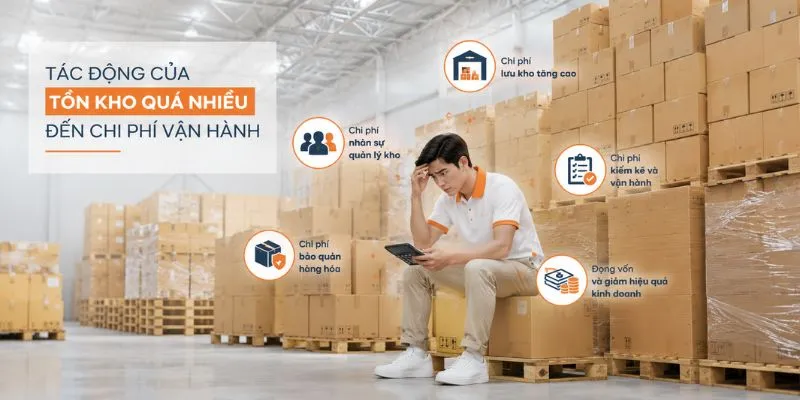 Tác động của tồn kho quá nhiều đến chi phí vận hành