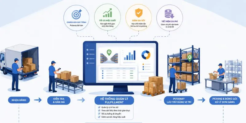 Vai trò của fulfillment trong quy trình putaway là gì