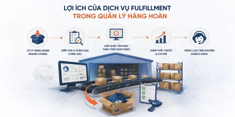 Lợi ích của dịch vụ fulfillment trong quản lý hàng hoàn