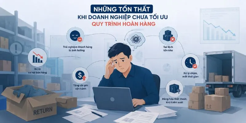 Những tổn thất khi doanh nghiệp chưa tối ưu quy trình hoàn hàng