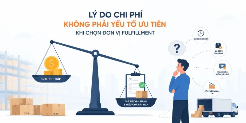 Lý do chi phí không phải yếu tố ưu tiên khi chọn đơn vị fulfillment