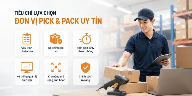 Tiêu chí lựa chọn đơn vị cung cấp dịch vụ pick & pack uy tín