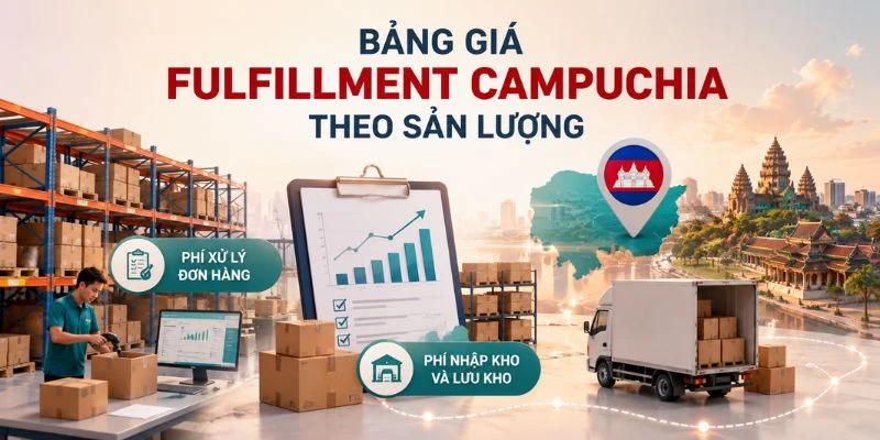 Bảng giá fulfillment Campuchia theo sản lượng