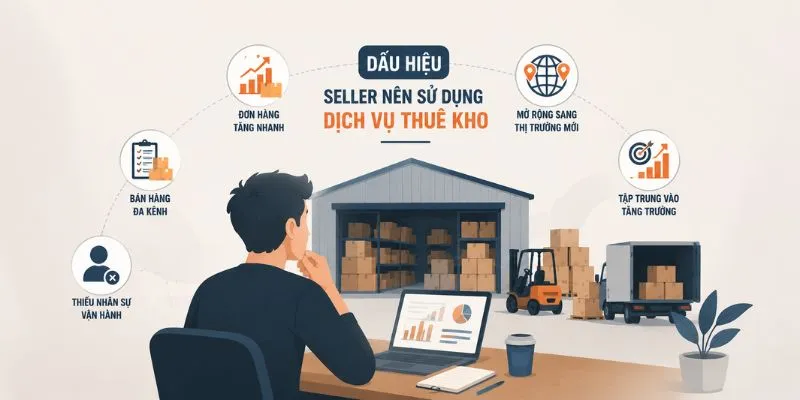 Dấu hiệu seller nên sử dụng dịch vụ thuê kho
