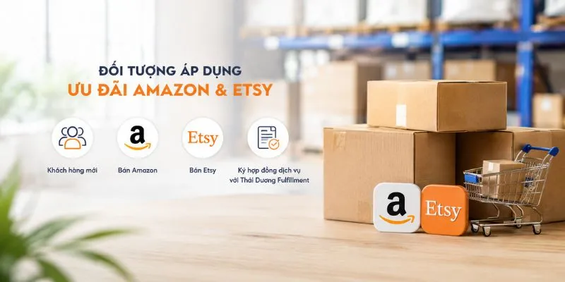Đối tượng áp dụng ưu đãi Amazon & Etsy