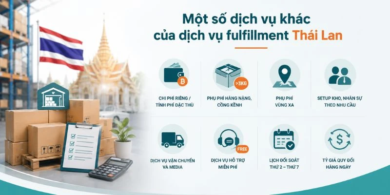 Một số dịch vụ khác của dịch vụ fulfillment Thái Lan