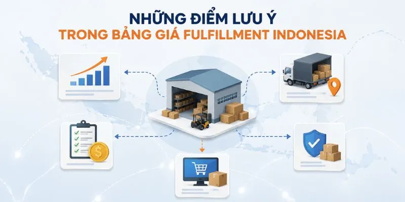 Những điểm lưu ý trong bảng giá fulfillment Indonesia
