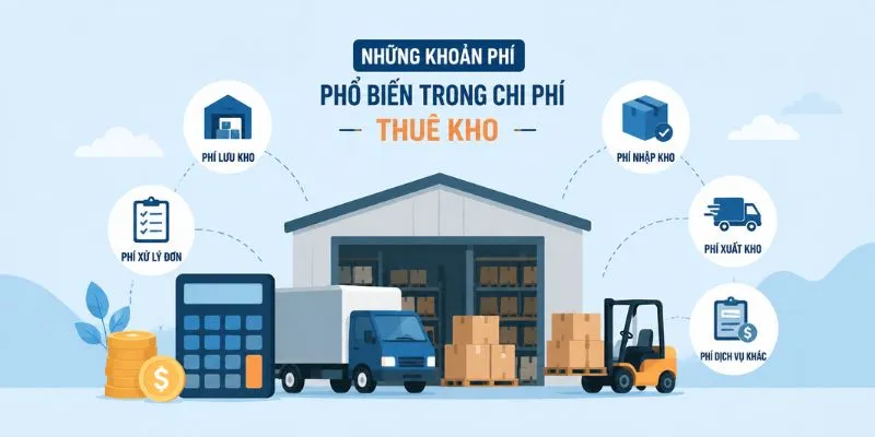 Những khoản phí phổ biến trong chi phí thuê kho