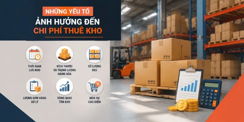 Những yếu tố ảnh hưởng đến chi phí thuê kho