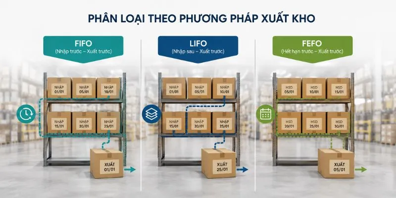 Phân loại theo phương pháp xuất kho