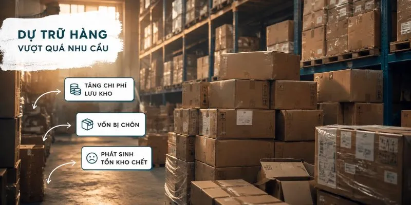 Sai lầm khi lưu kho về dự trữ hàng