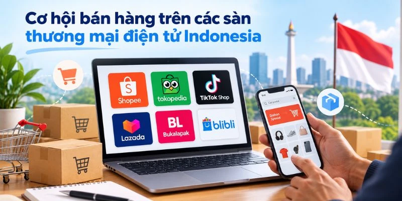 Cơ hội bán hàng trên các sàn thương mại điện tử Indonesia