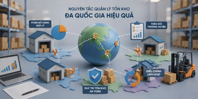 Một số nguyên tắc quản lý tồn kho đa quốc gia hiệu quả