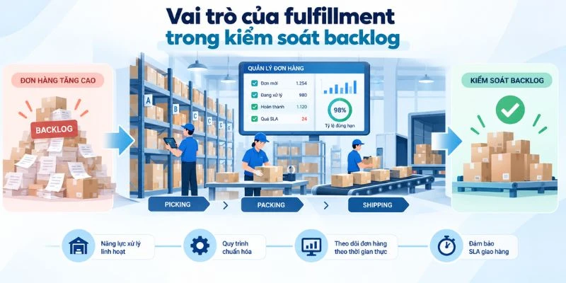 Vai trò của fulfillment trong kiểm soát backlog