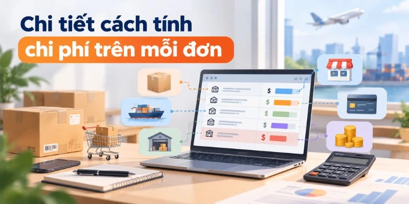 Chi tiết cách tính chi phí bán hàng quốc tế trên mỗi đơn