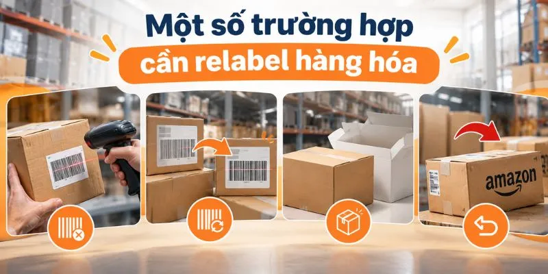 Một số trường hợp cần relabel hàng hóa