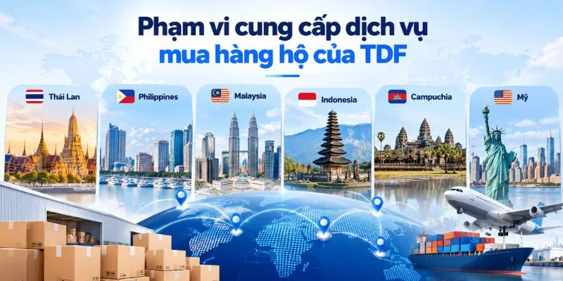 Phạm vi cung cấp dịch vụ mua hàng hộ của TDF