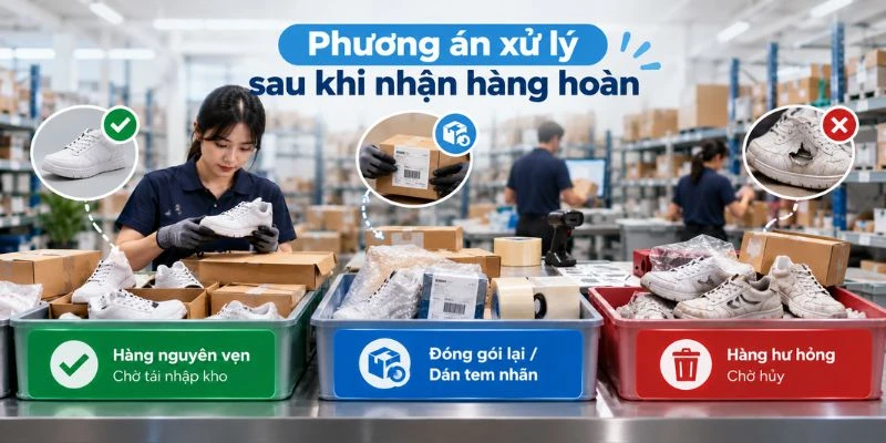 Phương án xử lý sau khi nhận hàng hoàn
