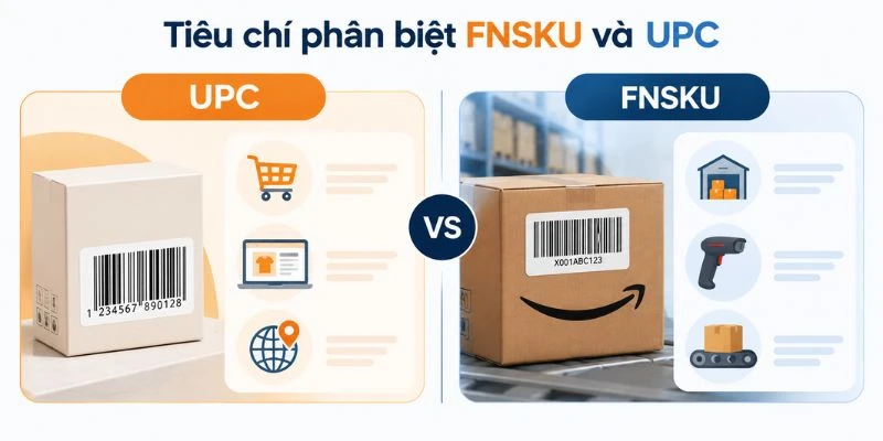 Tiêu chí phân biệt FNSKU và UPC